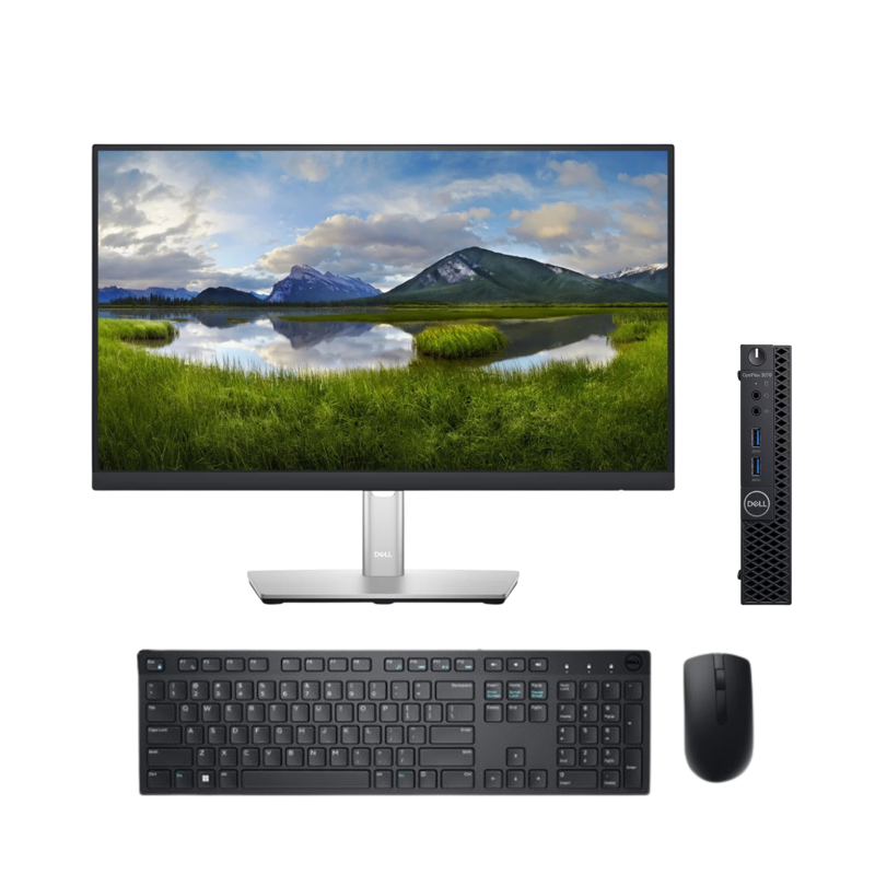 Dell Optiplex 3070 MFF Celeron, 8GB/500GB, Windows 11 + Dell Monitor P2222H - B
